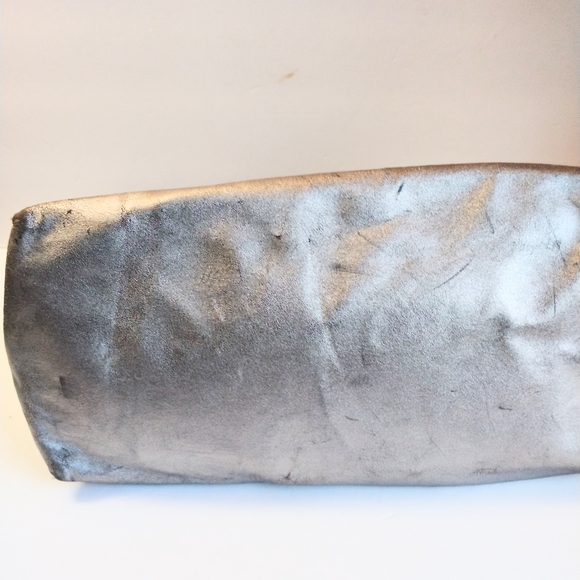 Vintage Women's Silver Sequin Metallic Large Tote - Picture 3 of 7
